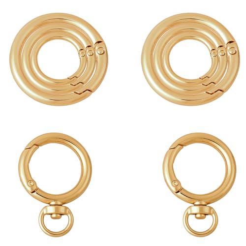 8 Stück Karabinerhaken für Taschen,Runder Karabinerhaken Ringen Taschenzubehör,Goldene Karabinerclip Feder O Ring Haken,4 Spezifikationen für Taschen Geldbörsen Schlüsselanhänger DIY Lanyard 8 Stück Karabinerhaken für Taschen,Runder Karabinerhaken Ringen Taschenzubehör,Goldene Karabinerclip Feder O Ring Haken,4 Spezifikationen für Taschen Geldbörsen Schlüsselanhänger DIY Lanyard von loghohu