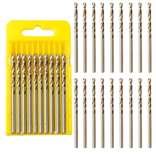 Loghohu 20 Stück 1/8 Zoll Kobaltbohrer, M35 HSS Kobalt gerade Rundschaftlänge Spiralbohrer für Metall, Edelstahl, Eisen, Kupfer, Aluminium, Holz, Kunststoff Loghohu 20 Stück 1/8 Zoll Kobaltbohrer, M35 HSS Kobalt gerade Rundschaftlänge Spiralbohrer für Metall, Edelstahl, Eisen, Kupfer, Aluminium, Holz, Kunststoff von loghohu