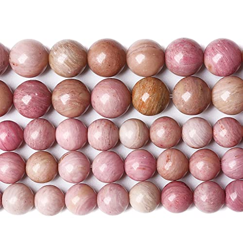 10 mm, 36 Stück, Naturstein, rote Rhodochrosit-Edelstein-Kristallperlen für Schmuckherstellung, DIY, Armband, Halskette, Halbedelsteinperlen von lohfxrgyjk