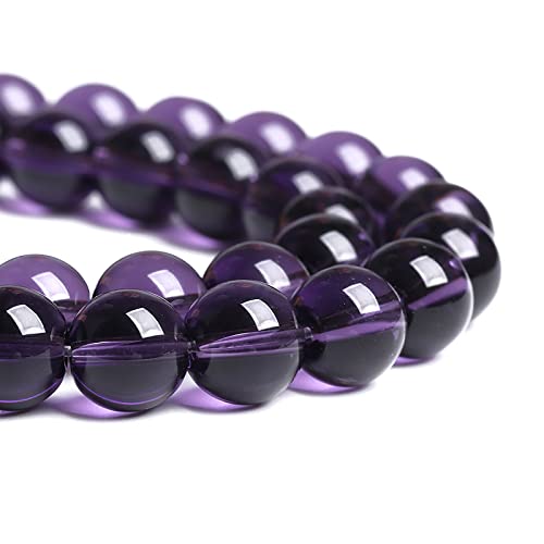 10 mm, 38 Stück, violette Amethystglas-Kristallperlen für Schmuckherstellung, Armband, Halskette von lohfxrgyjk