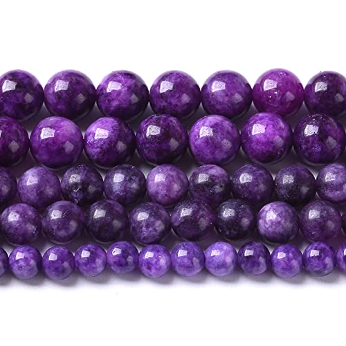 10 mm 36 Stück natürliche violette Charoit-Jadequarz-Kristallperlen für Schmuckherstellung, DIY-Armband, 1 Strang von lohfxrgyjk