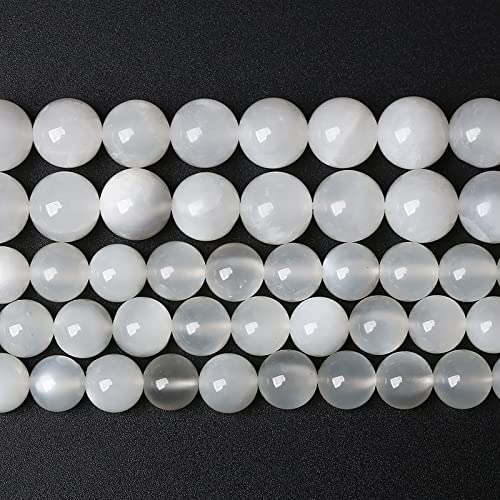 10 mm 36 Stück natürliche weiße Mondstein-Edelsteine, AAA-Qualität, Kristall-Abstandshalter für Schmuckherstellung, DIY-Armband, 38,1 cm, 1 Strang 10 mm 36 Stück natürliche weiße Mondstein-Edelsteine, AAA-Qualität, Kristall-Abstandshalter für Schmuckherstellung, DIY-Armband, 38,1 cm, 1 Strang von lohfxrgyjk