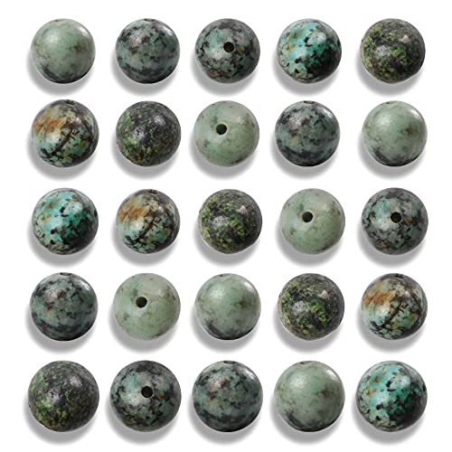 100 Stück 10 mm natürliche glatte afrikanische Türkis-Edelsteinperlen, runde lose Steinperlen zur Schmuckherstellung mit Kristall-Stretchkordel 100 Stück 10 mm natürliche glatte afrikanische Türkis-Edelsteinperlen, runde lose Steinperlen zur Schmuckherstellung mit Kristall-Stretchkordel von lohfxrgyjk