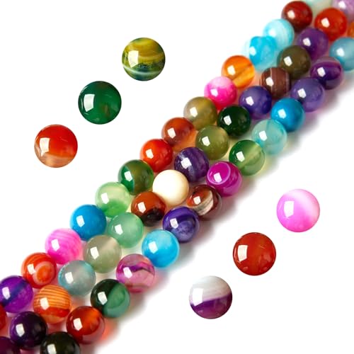 100 Stück 6 mm Kirschblüten-Achat-Perlen, natürliche Edelsteine, lose Perlen für Schmuckherstellung von lohfxrgyjk