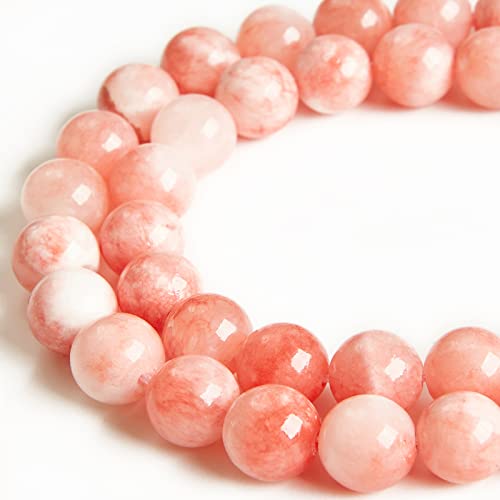 100 Stück 6 mm rosa weiße Jade-Perlen, natürliche Edelsteine, runde lose Perlen zum Basteln und zur Schmuckherstellung 100 Stück 6 mm rosa weiße Jade-Perlen, natürliche Edelsteine, runde lose Perlen zum Basteln und zur Schmuckherstellung von lohfxrgyjk