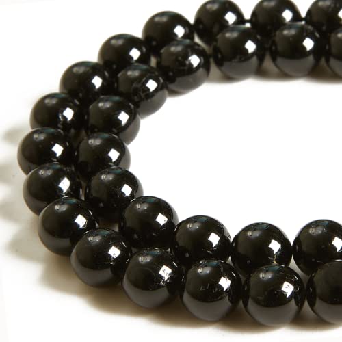 100 Stück 8 mm schwarze Turmalin-Perlen, natürliche Edelsteine, lose Perlen zum Basteln und zur Schmuckherstellung 100 Stück 8 mm schwarze Turmalin-Perlen, natürliche Edelsteine, lose Perlen zum Basteln und zur Schmuckherstellung von lohfxrgyjk