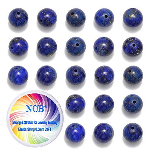 100 Stück originale Natursteinperlen, Edelstein, rund, lose Perlen, 6 mm, 8 mm, 10 mm (Lapislazuli, 10 mm, 100 Perlen) von lohfxrgyjk