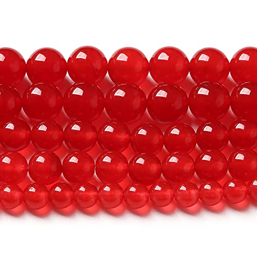 12 mm, 30 Stück, Naturstein, roter Chalcedon, Jade, runde lose Perlen für Schmuckherstellung, Armband, Halskette 12 mm, 30 Stück, Naturstein, roter Chalcedon, Jade, runde lose Perlen für Schmuckherstellung, Armband, Halskette von lohfxrgyjk