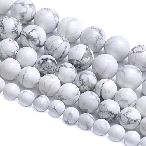 12 mm, 30 Stück Naturstein-Howlith-Kristallperlen für Schmuckherstellung, DIY-Armbänder 12 mm, 30 Stück Naturstein-Howlith-Kristallperlen für Schmuckherstellung, DIY-Armbänder von lohfxrgyjk