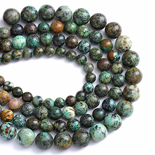 12 mm, 30 Stück Natursteine, grüner afrikanischer Türkis, Abstandshalter für Schmuckherstellung, DIY, Armband, Halskette von lohfxrgyjk