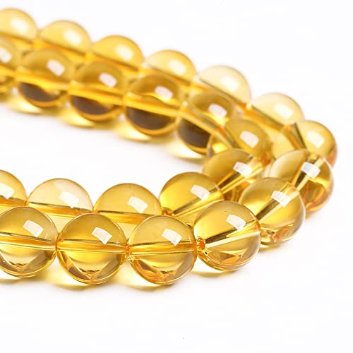 12 mm, 32 Stück natürliche Kristallsteine, saubere Citrin-Perlen der Güteklasse 3A, lose Perlen für Schmuckherstellung, DIY-Armbänder von lohfxrgyjk