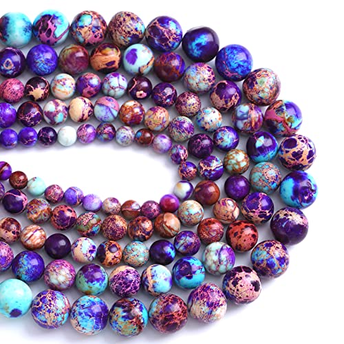 12 mm 30 Stück Naturstein-Galaxie-Sedimente, Kaiserlicher Jaspis, lose Perlen für Schmuckherstellung, DIY, Armband, Halskette von lohfxrgyjk