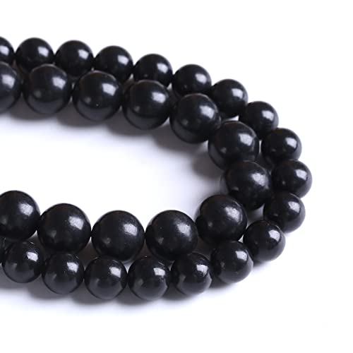 120 Stück 6 mm Naturstein Schungit Perlen Kristall lose Perlen für Schmuckherstellung DIY Armband von lohfxrgyjk
