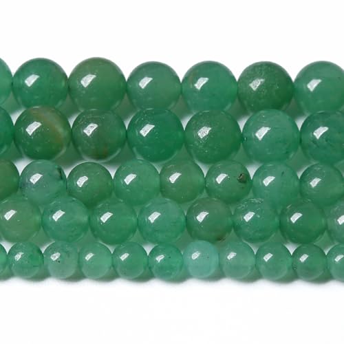 120 Stück 6 mm Naturstein grüner Aventurin Edelstein lose Perlen für Schmuckherstellung DIY Armband von lohfxrgyjk