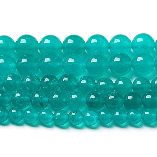 120 Stück 6 mm Natursteinperlen, blauer Amazonit, Jadestein, runde lose Perlen für Schmuckherstellung, DIY, Armband, Halskette, 81,3 cm, 2 Stränge von lohfxrgyjk