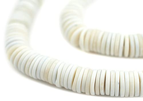 14 mm Pastellblaue Knochenknopfperlen: Flache runde Scheibenperlen aus Nepal für die Herstellung von DIY-Halsketten und Schmuck von lohfxrgyjk