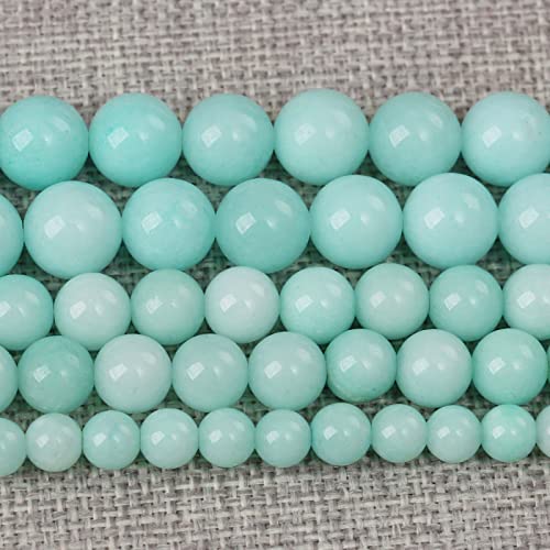 160 Stück 4 mm Naturstein Amazonit Chalcedon lose Perlen für Schmuckherstellung DIY Armband Halskette 2 Stränge von lohfxrgyjk