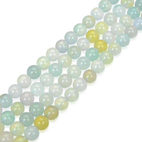 2 Stränge AAA natürlicher Prehnit grüner Achat, Heilstein, rund, lose Perlen, 6 mm, Edelstein-Abstandshalter (116–124 Stück insgesamt) für Bastelarbeiten, Schmuckherstellung, 2–6 von lohfxrgyjk