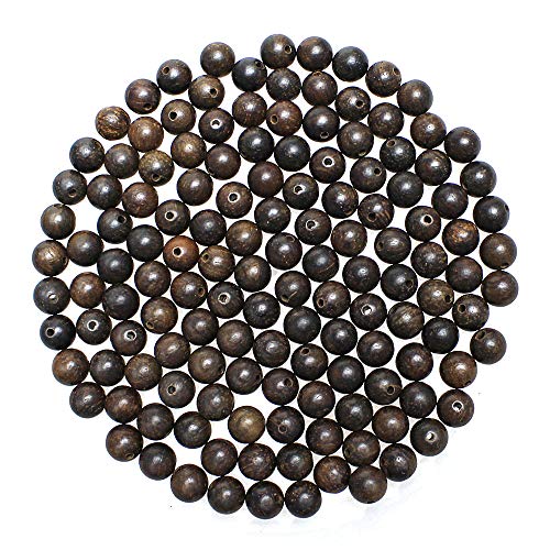 200 Stück 8 mm Holzperlen, natürliches Agarholz, rund, lose Perlen für Schmuckherstellung, DIY, Handwerk, Armband, Halskette von lohfxrgyjk