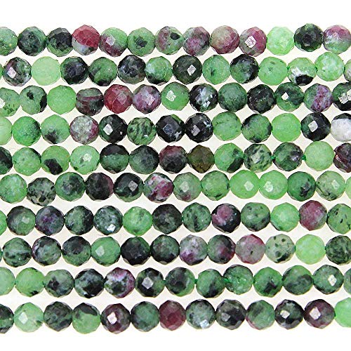 3 mm große, facettierte, natürliche Epidot-Perlen, rund, lose Perlen für Schmuckherstellung, Armband, Halskette von lohfxrgyjk