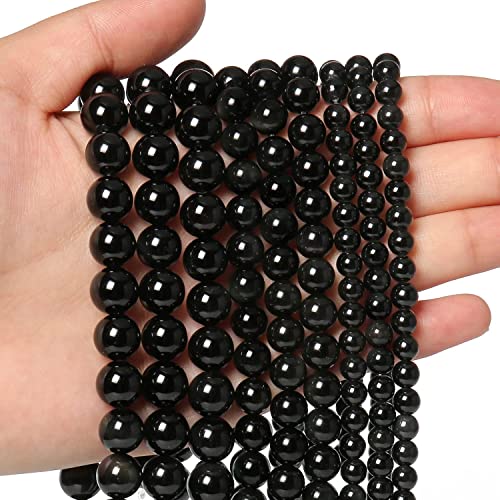 35 Stück 10 mm Natursteinperlen, schwarze Obsidianperlen, Kristall-Edelstein für die Schmuckherstellung, DIY-Armband-Halskette 35 Stück 10 mm Natursteinperlen, schwarze Obsidianperlen, Kristall-Edelstein für die Schmuckherstellung, DIY-Armband-Halskette von lohfxrgyjk