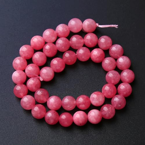 4 mm, 86 Stück Naturstein-Rose-Jade-Perlen für Schmuckherstellung, DIY-Armbänder von lohfxrgyjk