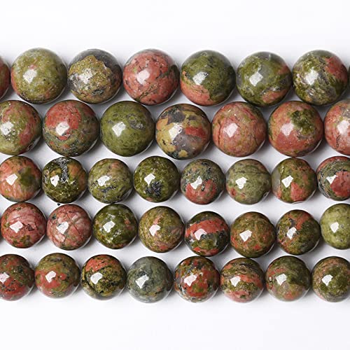 4 mm, 88 Stück, Naturstein, grüne Unakit-Perlen für Schmuckherstellung, DIY-Armband, 1 Strang von lohfxrgyjk