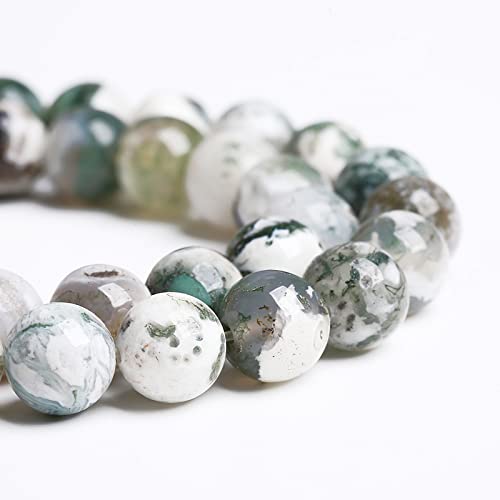 4 mm 88 Stück Naturstein-Baumblatt-Achat-Perlen für Schmuckherstellung, DIY, Armband, Halskette von lohfxrgyjk