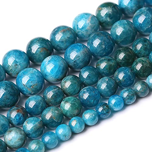 45 Stück 8 mm AAA natürliche blaue Apa-Steinperlen, Edelstein, rund, lose Abstandshalter, Perlen für Schmuckherstellung, Armband, Halskette, 38,1 cm von lohfxrgyjk
