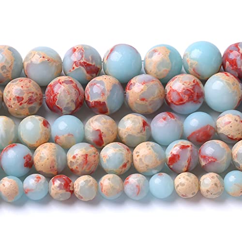 6 mm, 60 Stück blaue Sedimente, Jade, Abstandshalter für Schmuckherstellung, DIY, Armband, Halskette von lohfxrgyjk