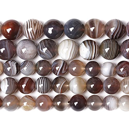 6 mm, 60 Stück natürliche Edelsteine, Botswana, Sardonyx, Achat, Perlen für Schmuckherstellung, DIY-Armbänder von lohfxrgyjk