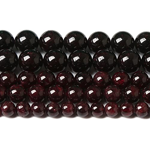 6 mm, 60 Stück natürliche Granat-Edelsteine, lose Perlen für Schmuckherstellung, DIY-Armband, Kristall, 1 Strang von lohfxrgyjk