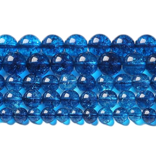 6 mm 60 Stück Naturstein-Blaubeer-Kristallperlen, Quarz-Power-Perlen für Schmuckherstellung, DIY-Armbänder von lohfxrgyjk
