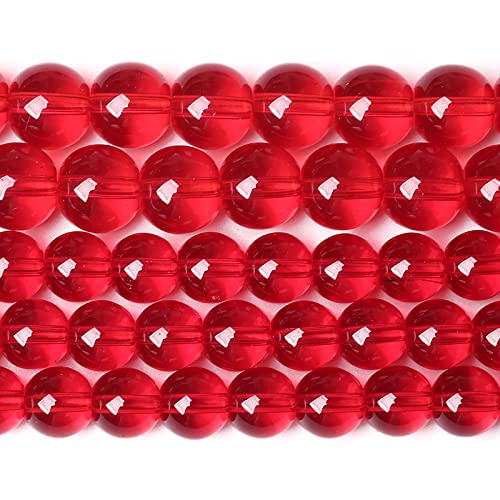 6 mm 62 Stück rote Granat-Glasperlen für Schmuckherstellung, DIY-Armbänder von lohfxrgyjk