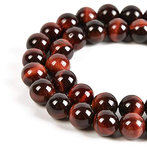 60 Stück 6 mm natürliche rote Tigerauge-Edelsteine, runde Abstandshalter, lose Steinperlen zur Schmuckherstellung, 39,4 cm, 1 Strang (rotes Tigerauge, 6 mm, 60 Perlen) von lohfxrgyjk