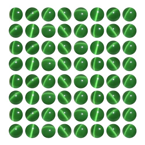 60 Stück dunkelgrüne Katzenaugen-Steinperlen, 6 mm, runde Kristallperlen für Schmuckherstellung, DIY-Armbänder, Halsketten, Zubehör 60 Stück dunkelgrüne Katzenaugen-Steinperlen, 6 mm, runde Kristallperlen für Schmuckherstellung, DIY-Armbänder, Halsketten, Zubehör von lohfxrgyjk