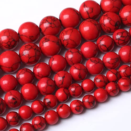 60 Stück rote Türkisperlen mit Perlmutt, runde lose Perlen für Schmuckherstellung, 6 mm, 15 Stück 60 Stück rote Türkisperlen mit Perlmutt, runde lose Perlen für Schmuckherstellung, 6 mm, 15 Stück von lohfxrgyjk