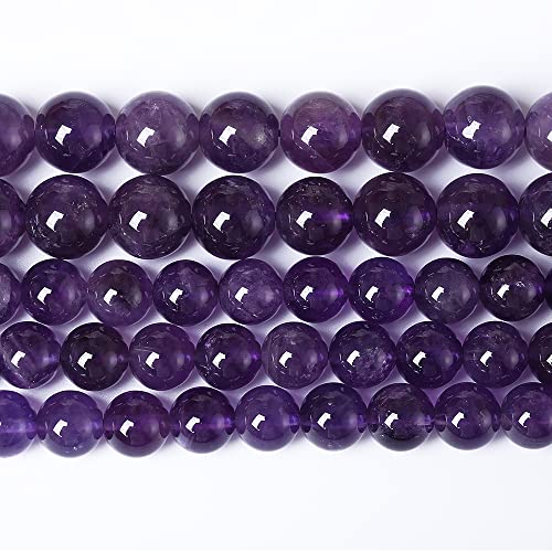 72 Stück 10 mm natürlicher Amethyst, AAAAA, violette Kristall-Quarzperlen, Edelsteine, runde Steinperlen für Schmuckherstellung, DIY, Armband, Halskette, 2 Stränge, 81,3 cm 72 Stück 10 mm natürlicher Amethyst, AAAAA, violette Kristall-Quarzperlen, Edelsteine, runde Steinperlen für Schmuckherstellung, DIY, Armband, Halskette, 2 Stränge, 81,3 cm von lohfxrgyjk