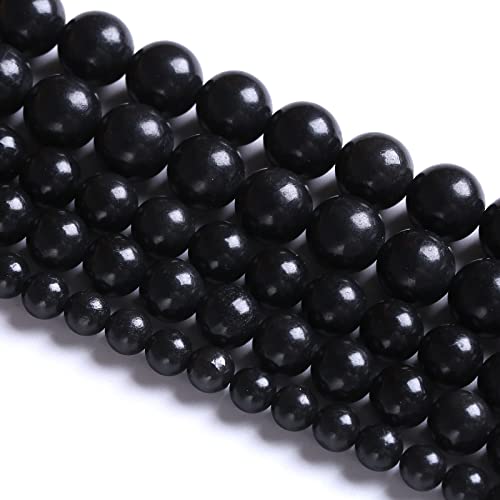75 Stück 10 mm Naturstein Schungit Perlen Kristall lose Perlen für Schmuckherstellung DIY Armband von lohfxrgyjk