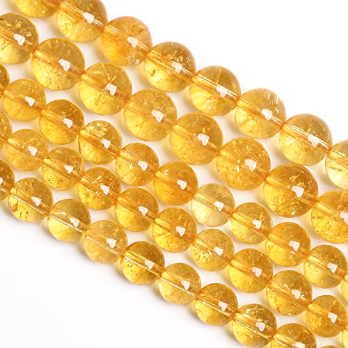 75 Stück 10 mm natürlicher Citrin-gelber Quarzkristall, runde Abstandshalter, lose Perlen für Schmuckherstellung, DIY, Armband, Halskette 75 Stück 10 mm natürlicher Citrin-gelber Quarzkristall, runde Abstandshalter, lose Perlen für Schmuckherstellung, DIY, Armband, Halskette von lohfxrgyjk