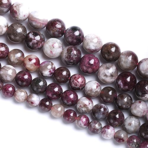 8 mm, 44 Stück, Naturstein, bunte Turmalin-Edelsteine, lose Perlen für Schmuckherstellung, DIY, Armband, Halskette, 1 Strang von lohfxrgyjk