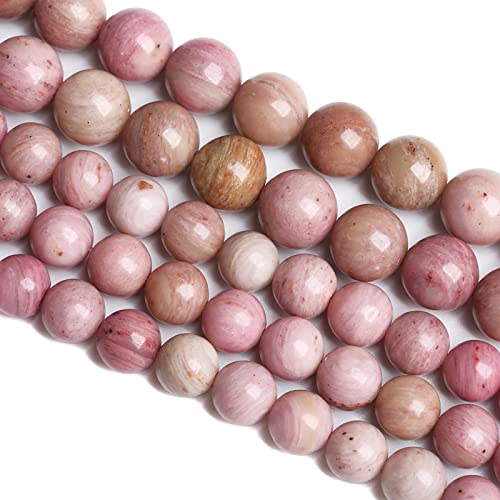 8 mm, 45 Stück, Naturstein, rote Rhodochrosit-Edelstein-Kristallperlen für Schmuckherstellung, DIY, Armband, Halskette, Halbedelsteinperlen von lohfxrgyjk