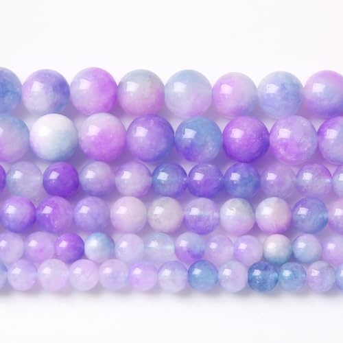 8 mm, 45 Stück Naturstein-Traum-Chalcedon-Perlen für Schmuckherstellung, DIY-Armbänder von lohfxrgyjk