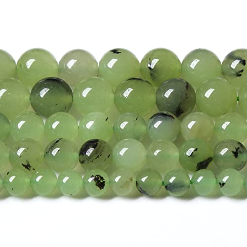 8 mm, 46 Stück, Naturstein, Prehnit, Jade, lose Perlen für Schmuckherstellung, Armband, Halskette von lohfxrgyjk