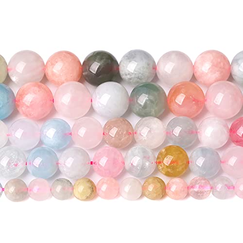 8 mm, 46 Stück Naturstein-Morganit-Quarzperlen der Güteklasse AAA für Schmuckherstellung, DIY-Armbänder 8 mm, 46 Stück Naturstein-Morganit-Quarzperlen der Güteklasse AAA für Schmuckherstellung, DIY-Armbänder von lohfxrgyjk