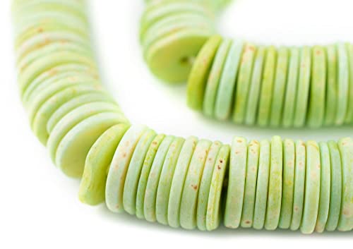 8 mm Lapisblaue Knochenknopfperlen: Flache runde Scheibenperlen aus Nepal für die Herstellung von DIY-Halsketten und Schmuck von lohfxrgyjk