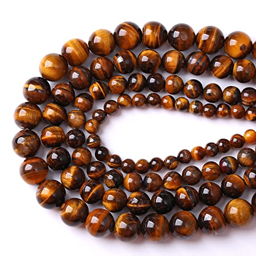 8 mm Naturstein, gelber Tigeraugenstein mit Eisenminen-Perlen für Schmuckherstellung, DIY-Armband, 2 Stränge, 90 Stück von lohfxrgyjk