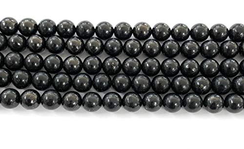 8 mm Schungit-Edelsteinperlen für Schmuckherstellung, 39,4 cm Strang. von lohfxrgyjk
