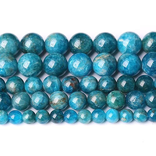 90 Stück 4 mm AAA natürliche blaue Apa-Steinperlen, Edelstein, rund, lose Abstandshalter, Perlen für Schmuckherstellung, DIY, Armband, Halskette, 38,1 cm von lohfxrgyjk