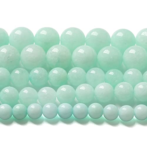 90 Stück 8 mm Naturstein Amazonit Chalcedon lose Perlen für Schmuckherstellung DIY Armband Halskette 2 Stränge von lohfxrgyjk